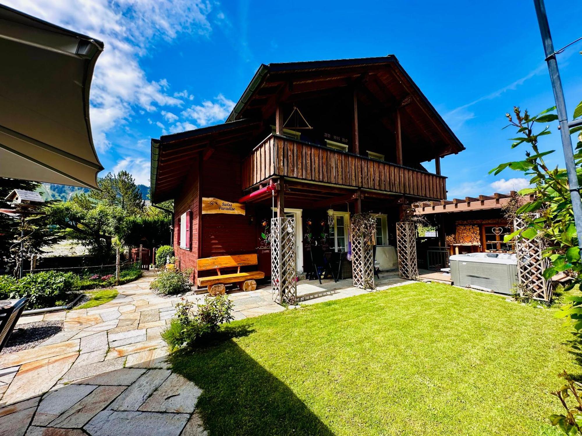The Swiss Paradise 2 Apartment With Garden, Whirlpool, And Mountain Panorama Wirzweli Екстериор снимка